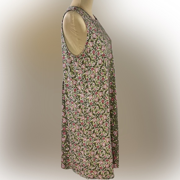 J. Jill Floral Print sleeveless, knee length dress, size L - Picture 4 of 13